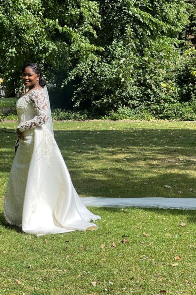 The Lace & Detachable Satin wedding dress