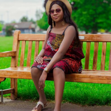 AFRICAN PRINT TIERED MINI DRESS