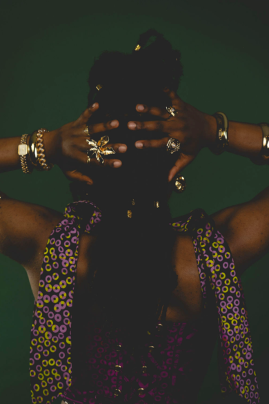 AFRICAN PRINT BOW-ACCENT CORSET TOP