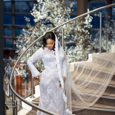 ILLUSION LACE MERMAID BRIDAL GOWN