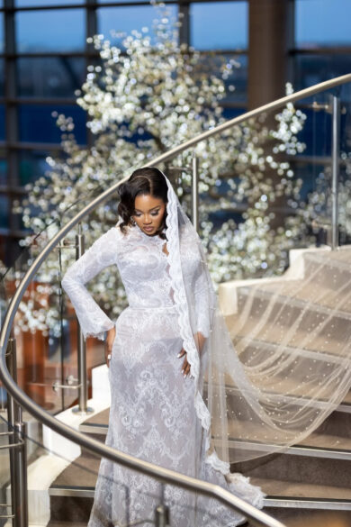 ILLUSION LACE MERMAID BRIDAL GOWN