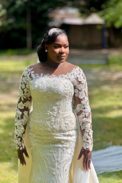 The Lace & Detachable Satin wedding dress