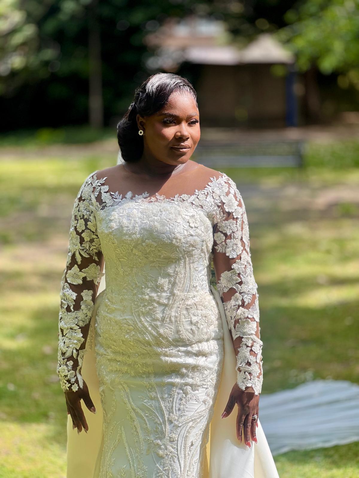 The Lace & Detachable Satin wedding dress