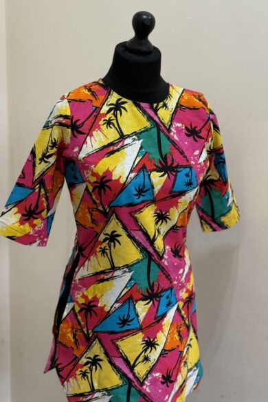 TROPICAL PALM MINI DRESS