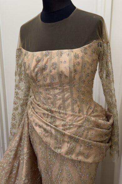 CHAMPAGNE SPARKLE ILLUSION GOWN