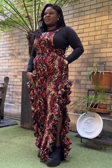 MULTICOLOR RUFFLED JUMPSUIT