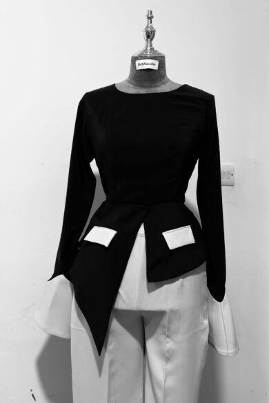 THE MONOCHROME PEPLUM PANT SET